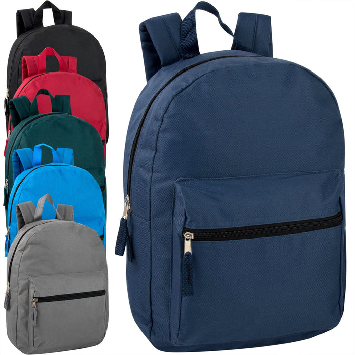 15 Inch Basic Backpack - BagsInBulk.ca