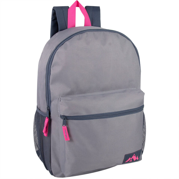 Classic 18 Inch Front Pouch Backpack - Girls 5 Colors - BagsInBulk.ca