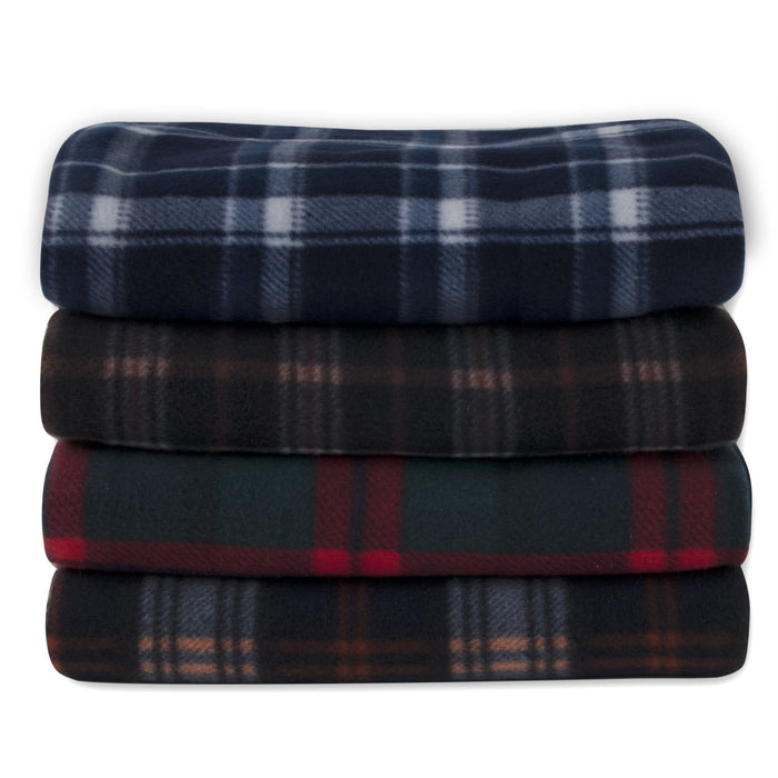 Wholesale Plaid Fleece Blankets 50" x 60" - BagsInBulk.ca
