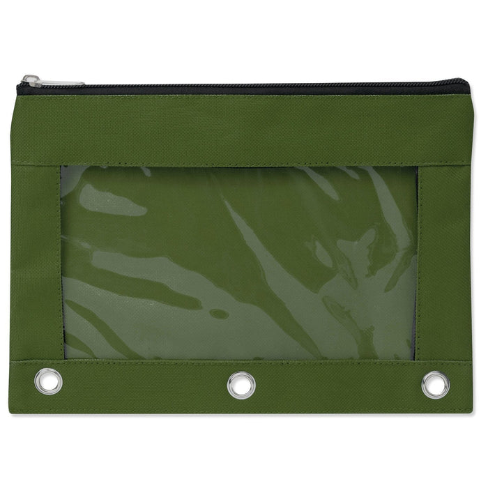 Wholesale 3 Ring Binder Pencil Case with Window - 8 Colors - BagsInBulk.ca