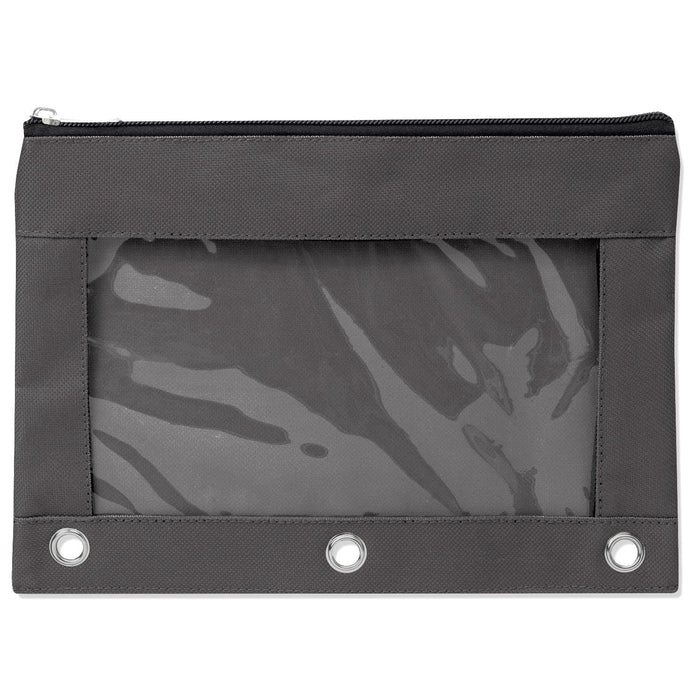 Wholesale 3 Ring Binder Pencil Case with Window - 8 Colors - BagsInBulk.ca