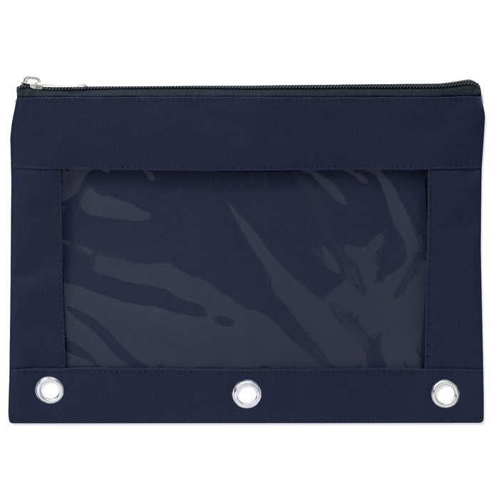 Wholesale 3 Ring Binder Pencil Case with Window - 8 Colors - BagsInBulk.ca