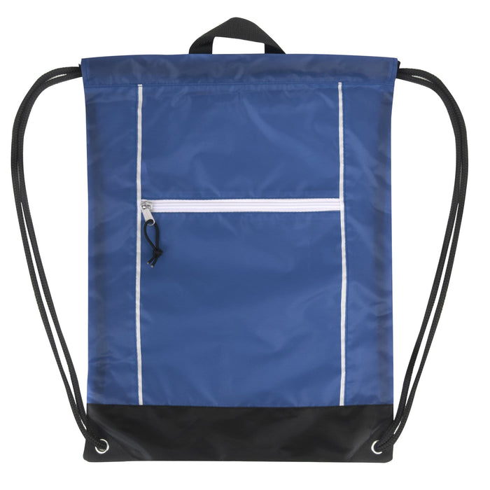 18 Inch Front Zippered Drawstring Bag - 3 Colors - BagsInBulk.ca