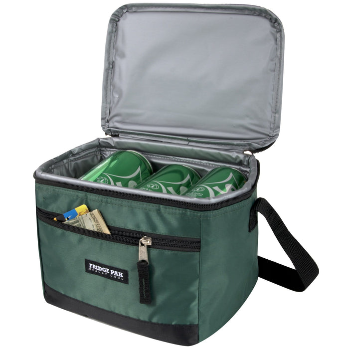 Fridge Pak 6-Can Cooler Bag With Front Zippered Pocket - BagsInBulk.ca