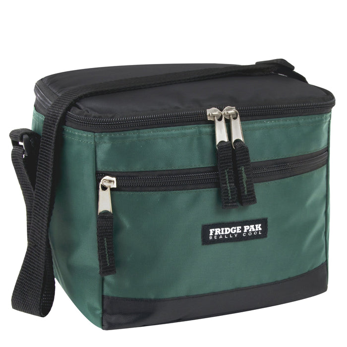 Fridge Pak 6-Can Cooler Bag With Front Zippered Pocket - BagsInBulk.ca