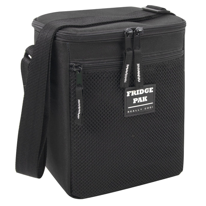 Fridge Pak 6-Can Cooler Bag With Front Mesh Pocket - BagsInBulk.ca
