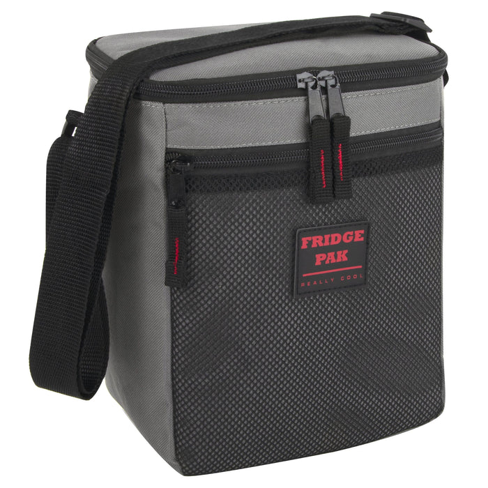 Fridge Pak 6-Can Cooler Bag With Front Mesh Pocket - BagsInBulk.ca