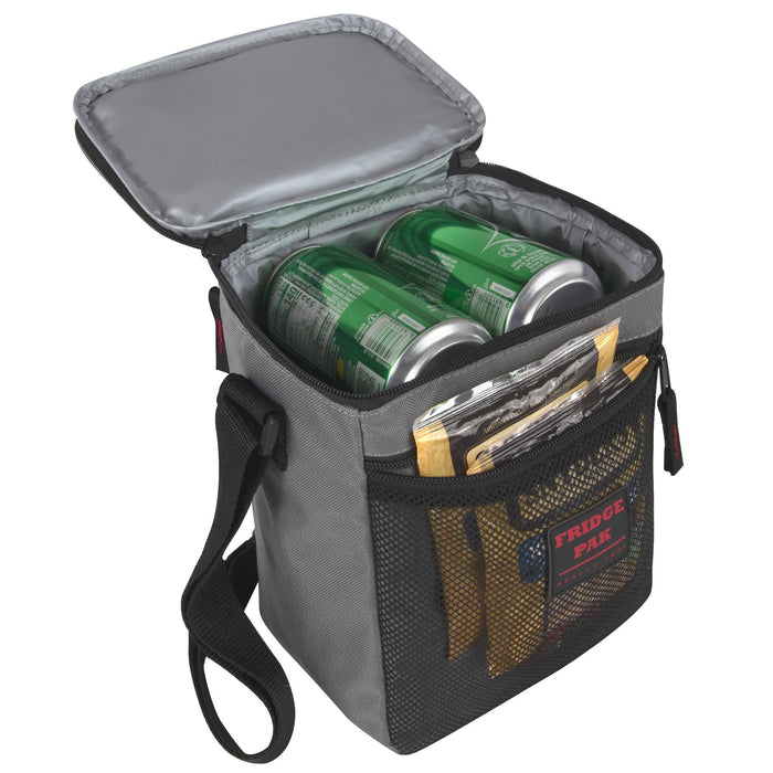 Fridge Pak 6-Can Cooler Bag With Front Mesh Pocket - BagsInBulk.ca