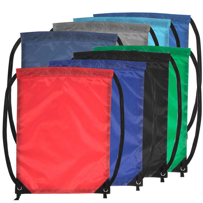 18 Inch Basic Drawstring Gym Bag - 8 Colors - BagsInBulk.ca