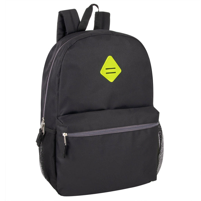 19 Inch Lash Tab Backpack w Side Mesh Pockets - Boys - BagsInBulk.ca