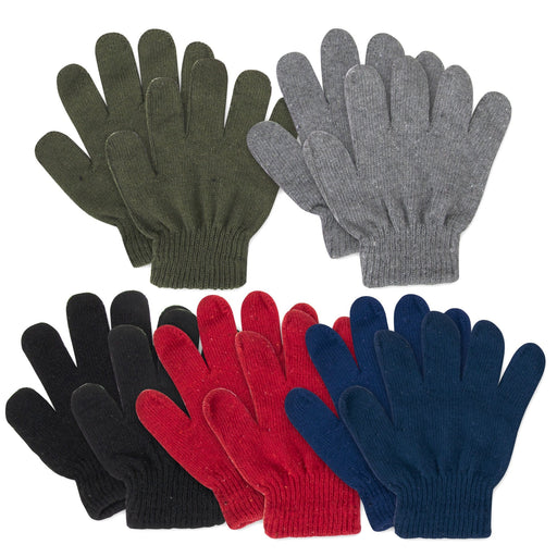 Children Knitted Gloves - 5 Assorted Colors - BagsInBulk.ca