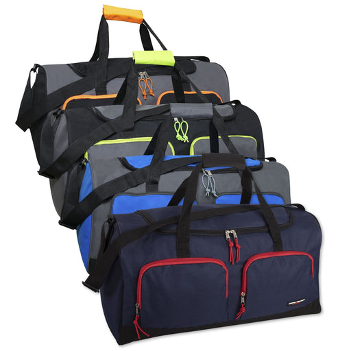 24 Inch Multi Pocket Duffle Bags - BagsInBulk.ca