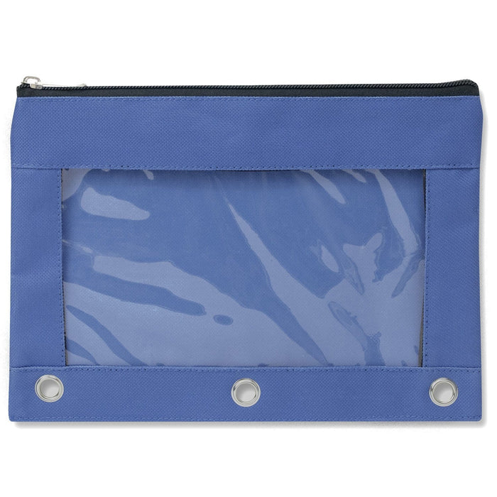 Wholesale 3 Ring Binder Pencil Case with Window - 8 Colors - BagsInBulk.ca