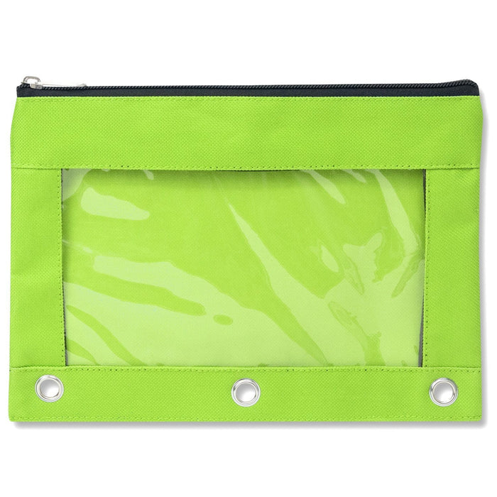Wholesale 3 Ring Binder Pencil Case with Window - 8 Colors - BagsInBulk.ca
