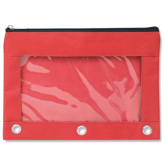 Wholesale 3 Ring Binder Pencil Case with Window - 8 Colors - BagsInBulk.ca