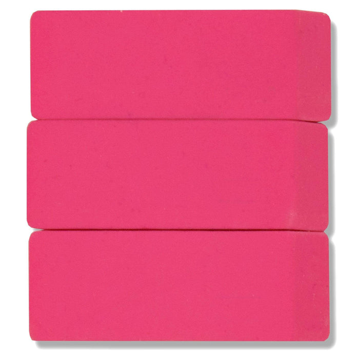 wholesale 3 pack of pink erasers