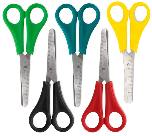 5 Inch Scissor Blunt Tip - Assorted Colors - BagsInBulk.ca