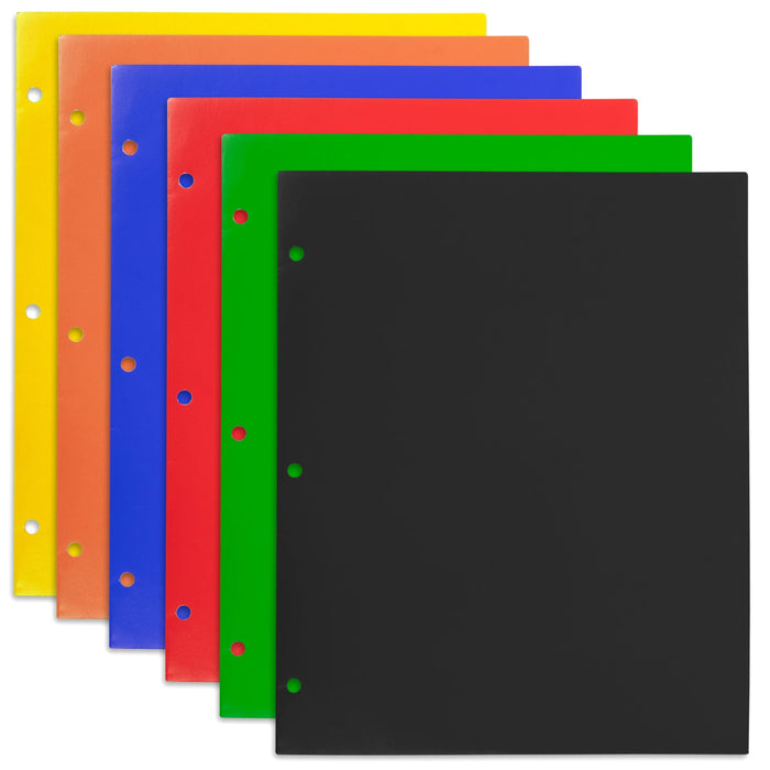 Two Pocket Folders - Assorted Colors - BagsInBulk.ca