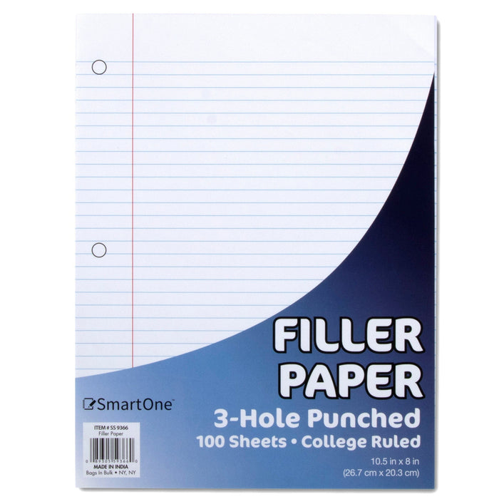 Filler Paper - College Ruled 100 Sheets - BagsInBulk.ca