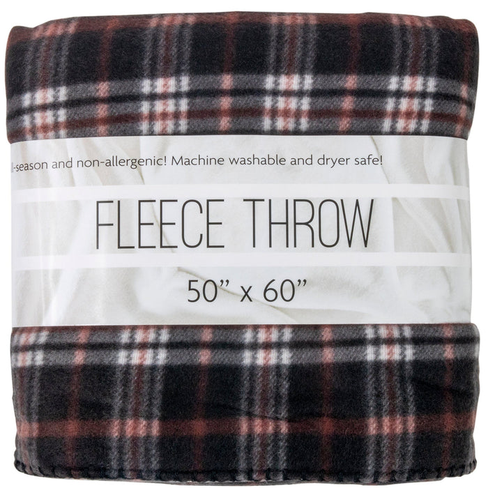 Wholesale Plaid Fleece Blankets 50" x 60" - BagsInBulk.ca