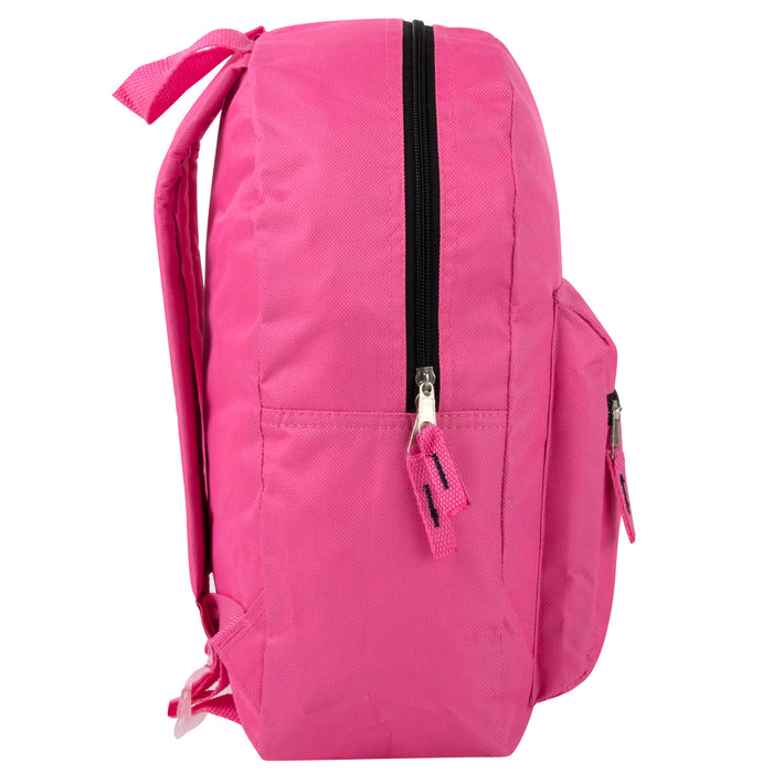 15 Inch Basic Backpack - 4 Pastel Colors - BagsInBulk.ca