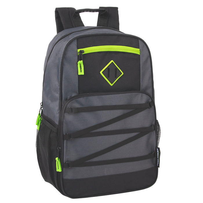Wholesale Double Zippered Bungee Backpacks With Laptop Section - Boys