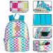 17-Inch Printed Vinyl Backpack - Rainbow Checkered - BagsInBulk.ca