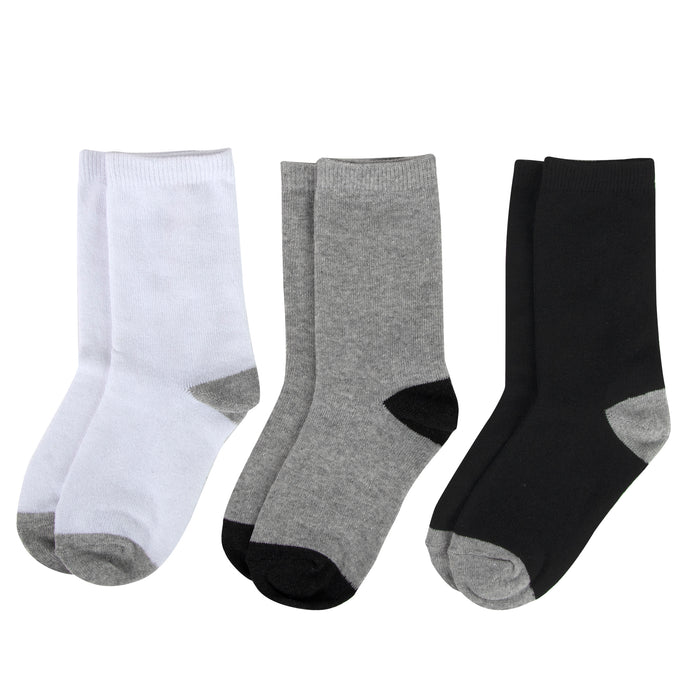 Children's Color Block Crew Socks - 3 Colors - BagsInBulk.ca