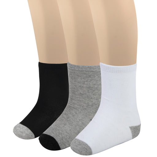 Children's Color Block Crew Socks - 3 Colors - BagsInBulk.ca