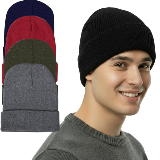 Adult Knit Hat Beanie – 5 Colors - BagsInBulk.ca