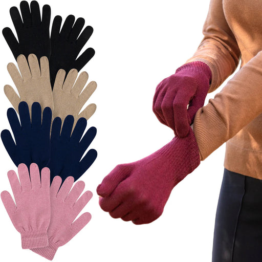 Women's Knitted Gloves - 5 Colors - BagsInBulk.ca