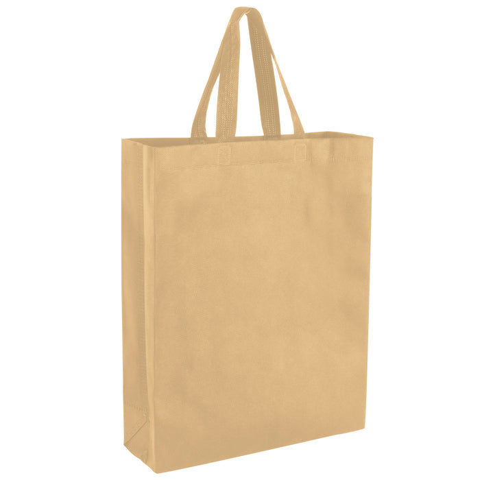 Tall Reusable Shopper Non-Woven Tote Bag 15 x 12 inch - BagsInBulk.ca