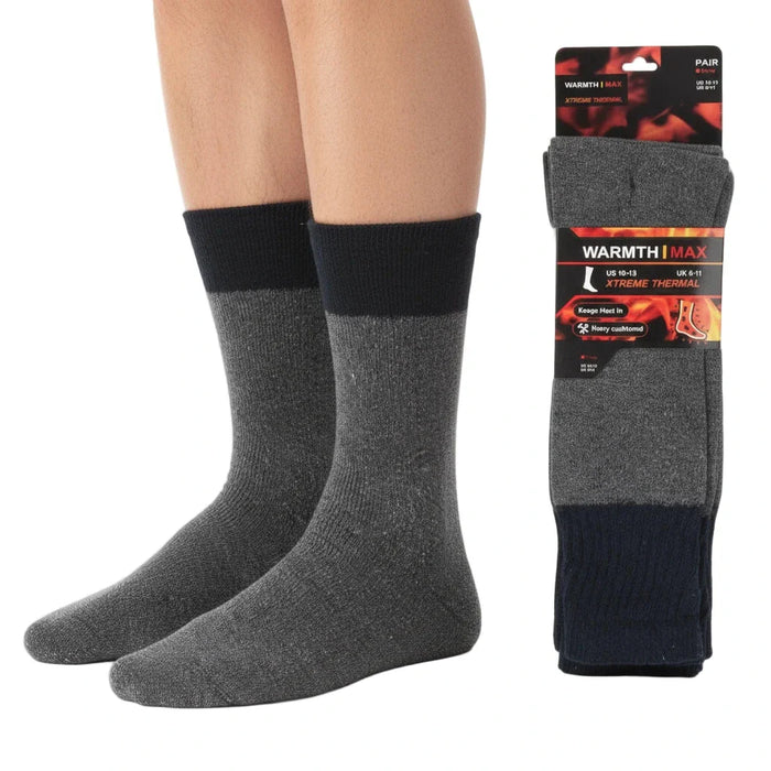 Adult Winter Thermal Crew Socks - 50-pack - BagsInBulk.ca