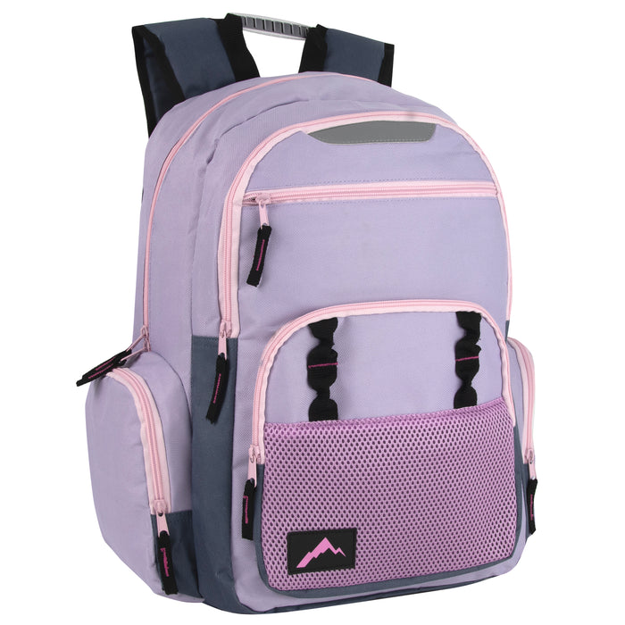 24 pcs. 18 Reflective Multi Pocket Backpack with Laptop Section 2 Colors BagsInBulk