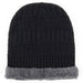 Ultra Warm Sherpa Fleece Knit Hat - Black - BagsInBulk.ca