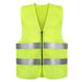 Zippered High Visibility Safety Vest With Reflective Strips - BagsInBulk.ca
