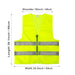 Zippered High Visibility Safety Vest With Reflective Strips - BagsInBulk.ca