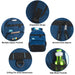 Bulk Rugged Daisy Chain Multi-Pocket Backpack - Navy by 2939NVY