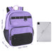 Bulk Rugged Daisy Chain Multi-Pocket Backpack - Purple by 2940PUR