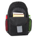 18 Inch Multi Pocket Reflective Backpack - Black - BagsInBulk.ca