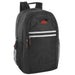 18 Inch Multi Pocket Reflective Backpack - Black - BagsInBulk.ca