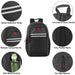 18 Inch Multi Pocket Reflective Backpack - 5 Colors - BagsInBulk.ca