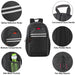 18 Inch Multi Pocket Reflective Backpack - 8 Color Assortment - BagsInBulk.ca