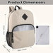 17-Inch Bulk Safety Reflective Backpack with Side Pocket - Khaki by 4001KHK