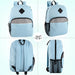 17-Inch Bulk Safety Reflective Backpack with Side Pocket - Light Blue by 4001LBL