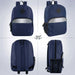 17-Inch Bulk Safety Reflective Backpack with Side Pocket - Navy by 4001NVY