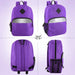 17-Inch Bulk Safety Reflective Backpack with Side Pocket - Purple by 4001PUR