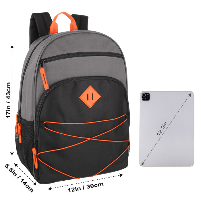Wholesale Multi Pocket Bungee Backpack - 5 Colors - BagsInBulk.ca