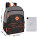 Wholesale Multi Pocket Bungee Backpack - 5 Colors - BagsInBulk.ca