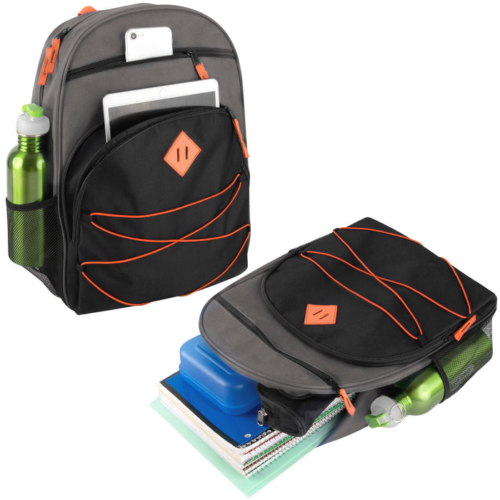 Wholesale Multi Pocket Bungee Backpack - 5 Colors - BagsInBulk.ca